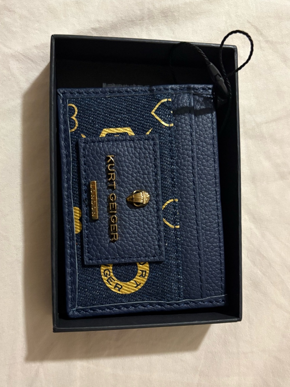 BNIB Kurt Geiger Navy & Gold Card Holder